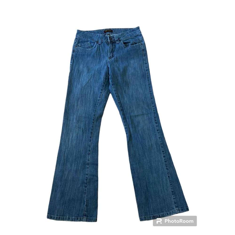 Lee One True Fit Jeans Womens 10L Medium Wash‎ Low Rise Bootcut Flare Denim